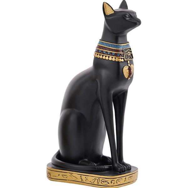 エジプト 猫型立像 エジプト猫 欧米風 インテリア 置物 手工芸品 装飾品 かわいい動物 オブジェ ...