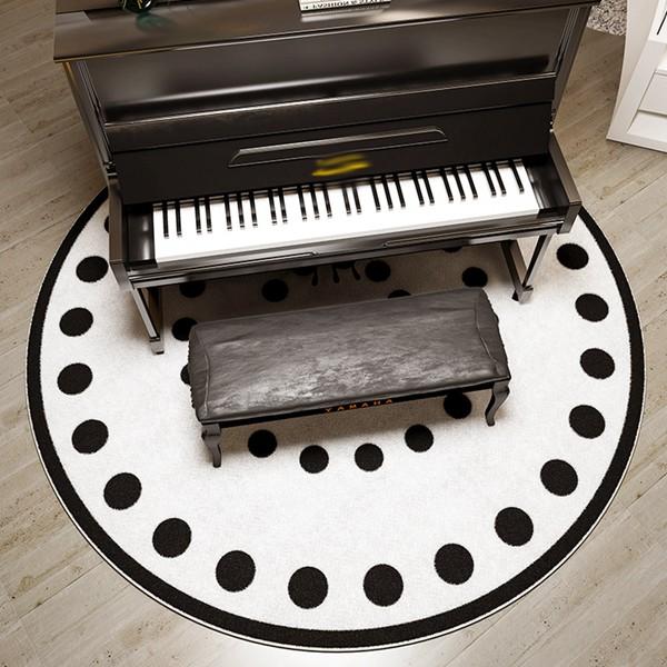 ピアノマット 丸型ラグ フロアマット 遮音パッド 防音カーペット チェアマット 電子ドラムキット 床...