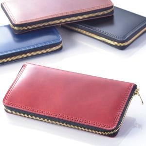 長財布 レディース 本革 コードバン 栃木レザー ラウンドファスナー MRW-1