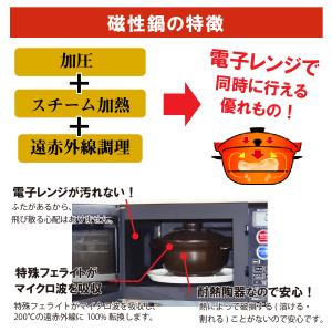 磁性鍋 鍋 電子レンジ 電子レンジ専用調理器 ...の詳細画像3