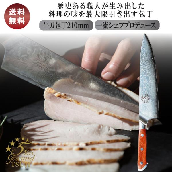 包丁 牛刀 職人 5 Star Gourmet TSUJI 日本製  高級 手作り