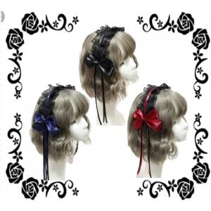[pkpohs] カチューシャ ロリータ リボン ヘッドドレス 髪飾り