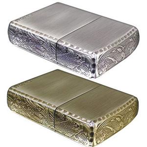 アーマー限定zippo ペア鯉3ER-CARP アンティークBr (A)＆Sv(B)｜shop-kt-four