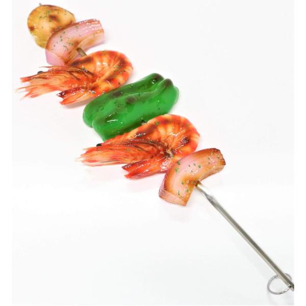 食品サンプル バーベキュー 海鮮串（ロング） １本