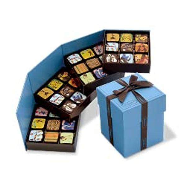 お菓子 マリベル(MARIEBELLE) チョコレート ブルーボックス 36個入 ショッピングバッグ...
