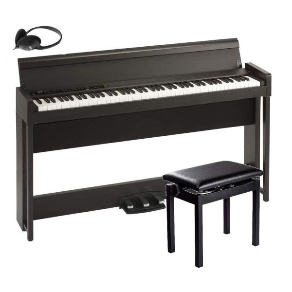 電子ピアノ KORG C1 Air BR コルグ 高低椅子(純正) ヘッドホン付