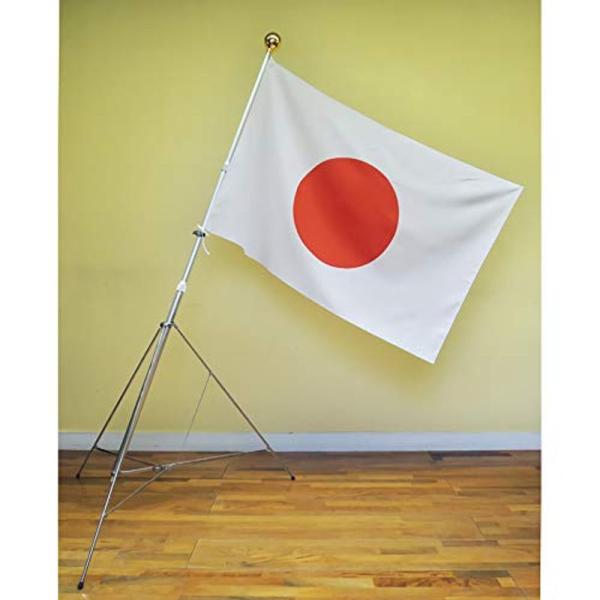 地図・国旗 日本国旗テトロントロピカル70ｘ105cm・日本国旗セット 日本製・室内掲揚用・三脚台・...