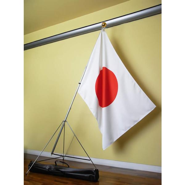 日本国旗セット 日本国旗セット・日本製 室内掲揚用 日本国旗・綿天竺90ｘ135cm・三脚台・ポール...