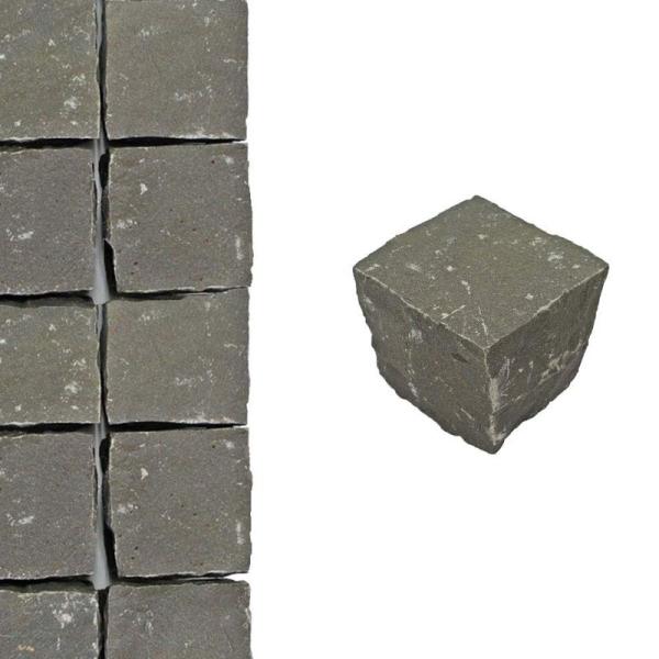 石材 NITTO SEKKO 10個/約0.1平米分 高品質 1丁 ピンコロ スペイシーブラック ベ...