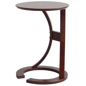 家具 市場 サイドテーブル Lotus 幅40x奥行40x高さ56cm ブラウン 手元まで寄せることができるデザイン ILT-2987BR｜shop-kt-three
