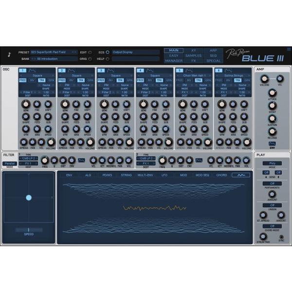 音楽機材 Rob Papen 16ボイス・クロスフュージョン・シンセサイザー Blue III