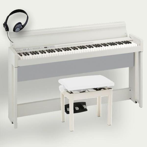 電子ピアノ KORG C1 Air WH コルグ 高低椅子純正 ヘッドホン付