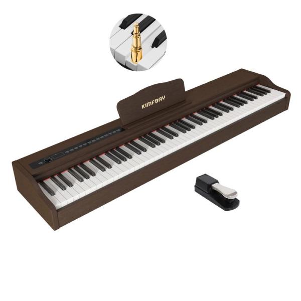 電子ピアノ KIMFBAY 88鍵盤 piano ハンマーアクション midi デジタルピアノ の電...