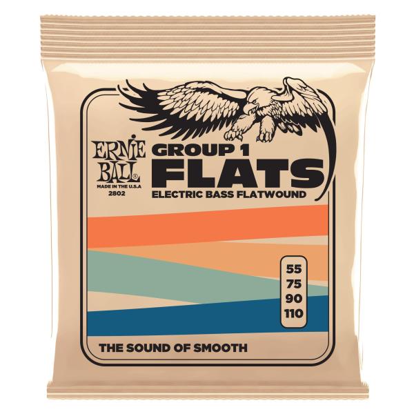 ベース弦 正規品 ERNIE BALL 2802 (55-110) FLATWOUND GROUP ...