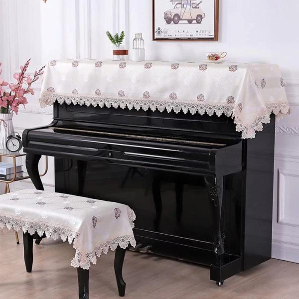 家具・インテリア アップライトピアノカバー 椅子カバーセット トップカバー ピアノカバー 標準 直立...