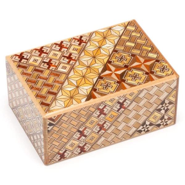 伝統工芸品 箱根寄木細工 秘密箱 パーツのスライドで開く立体パズル 箱根伝統工芸品 (4寸10回)