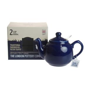 ロンドンポタリー(London Pottery) ファームハウス ティーポット コバルトブルー 2cup 72190｜shop-kt-three