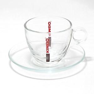 キンボ ガラス製 カプチーノカップ＆ソーサー(約180ml)｜shop-kt-three