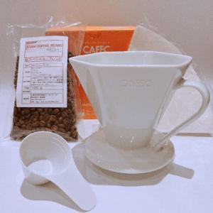 コーヒー豆セット 三洋産業 有田焼 DA-45W ディープドリッパー プロ PRO 3?7杯用 CAFEC カフェク MADE IN JAP｜shop-kt-three