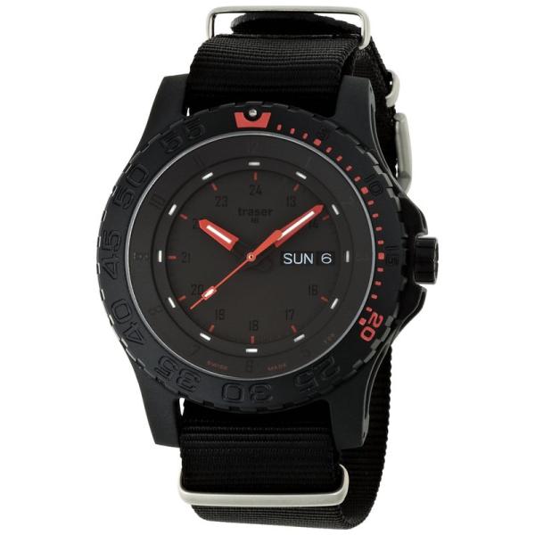 トレーサー 腕時計 P6600 RED COMBAT メンズ 正規輸入品 ブラック