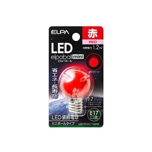 エルパ (ELPA) LED電球G30 LED電球 E17 赤 LDG1R-G-E17-G244｜shop-kukui