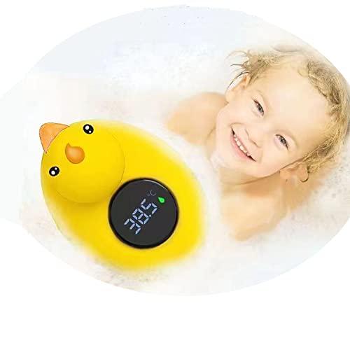 JIHONGTOX フローティングアヒルのおもちゃバス温度計スマートデジタル測定、赤ちゃんの入浴水温...