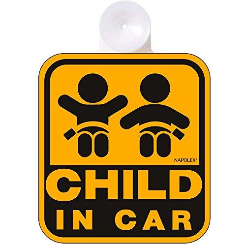 ナポレックス(Napolex) 車用 サイン CHILD IN CAR 吸盤タイプ(内貼り) 傷害保...