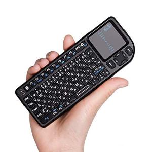 Ewin ミニ bluetooth キーボード Mini Bluetooth keyboard タッチパッドを搭載 小型キーボード マウス 一体型 無線 USB レシーバー付き 使用便利 ブラック 日本｜shop-kukui