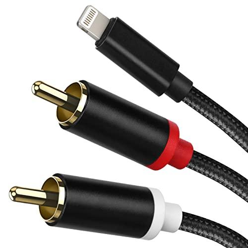 Lightning to RCA Cable Audio Aux Adapter, Stereo Y...
