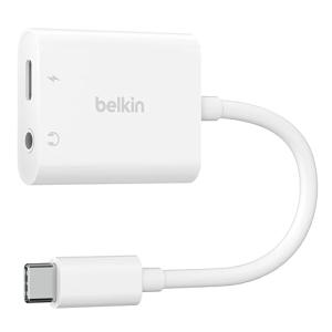 Belkin 2 in 1 USB-Cデュアルアダプター 3.5mmオーディオ * USB-C充電 USB-C PD60W急速充電 DAC内蔵 Android スマートフォン Galaxy/Xperia/Pixel/AQUOS/iPad Pr｜shop-kukui