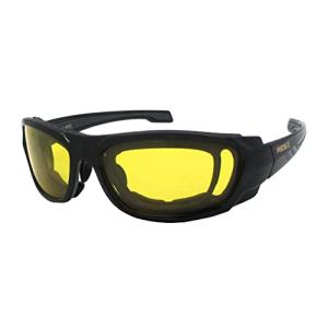 [ライズ] サングラス Protection Eyewear BARREL RS504-YELLOW イエローレンズ 防風パット メンズ 偏光サングラス バイク 自転車 RS504-BLACK/YELLOW イエロー
