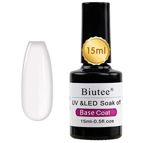 Biutee ベースコート 色長持ち 15mL 大容量 UV/LED対応 爪強化 速乾 密着力が強力...