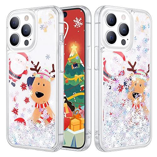 Caka ケース iPhone 14 Pro Max対応 グリッターケース クリスマス ガーリー 女...