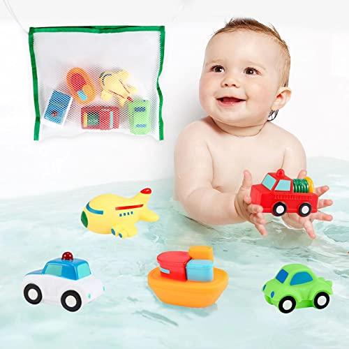 幼児お風呂のおもちゃ浴槽のおもちゃ - 子供の浮かぶ水スプレーおもちゃの楽しいバスタイムボートプライ...