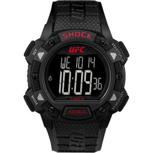 Timex UFCメンズコアショック45mmウォッチ - ブラックストラップデジタルダイヤルブラックケース 並行輸入｜shop-lemon