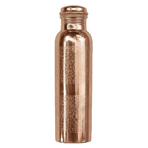 Osnica 900 mlまともなデザイン銅のボトルウォーター蓋付き完璧なアーユルヴェーダ銅容器スポ...