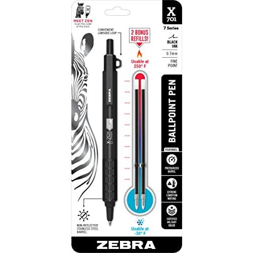 Zebra Pen (ゼブラペン) X-701 タクティカル ボールペン 特典の替芯付き 細字 0....
