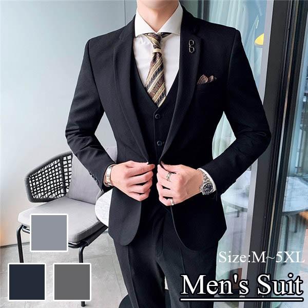 ストライプスーツ ビジネススーツ シングル メンズスーツ 紳士服 suit メンズ おしゃれスーツ ...