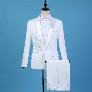 燕尾服 白 タキシード 男性用スーツ 燕尾 大会 結婚式 演奏会 指揮者用