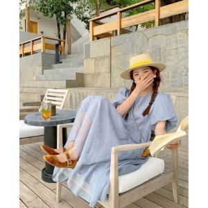 ワンピース 夏ワンピ レディース 袖あり 無地...の詳細画像2