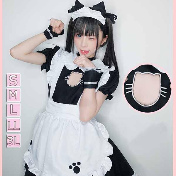 メイド服 可愛い コスプレ衣装 メイド カチューシャ セクシー コスチューム ハロウィン コスプレ ...