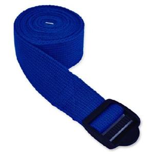 YogaAccessories 6 ' Cinchバックルコットンヨガストラップ ブルー