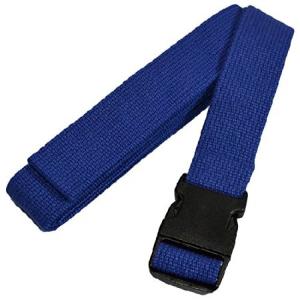 YogaAccessories 6フィート ピンチバックル コットンヨガストラップ - ブルー
