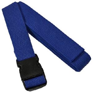 YogaAccessories 8フィート ピンチバックル コットン ヨガストラップ - ブルー