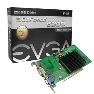 eVGA Video Card 256-P1-N400-LR NVIDIA GeForce 6200 256MB DDR2 PCI DVI/VGA/S-Video
