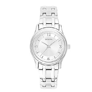 Bulova 腕時計 Women's Silver Stainless-Steel Analog Quartz Watch クォーツ 96L005 レディース  並行輸入