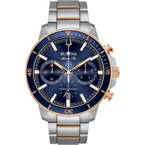 Bulova マリンスタークロノグラフウォッチ ステンレススチール ツートンカラー ワンサイズ ツートンローズ/ブルー