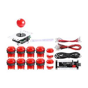 Hikig 1 Player DIY Arcade Cabinet Parts Kit, 10x LED Arcade Buttons + 1x 5PIN Joystick + 1x Zero Delay USB Encoder for Mame Jamma PC Games ＆ Raspberr
