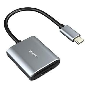SDカードリーダー BENFEI 2in1 USB C-Micro SDメモリカードリーダーアダプター Thunderbolt 3 Galaxy S20 MacBook Pro/MacBook Air