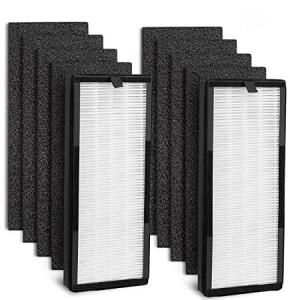 isinlive Replacement Filter Compatible with VEVA 8000 Air Purifier, 2 True HEPA Filters and 8 Activated Carbon Pre Filters for VEVA 8000 Elite Pro Ser